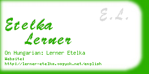 etelka lerner business card